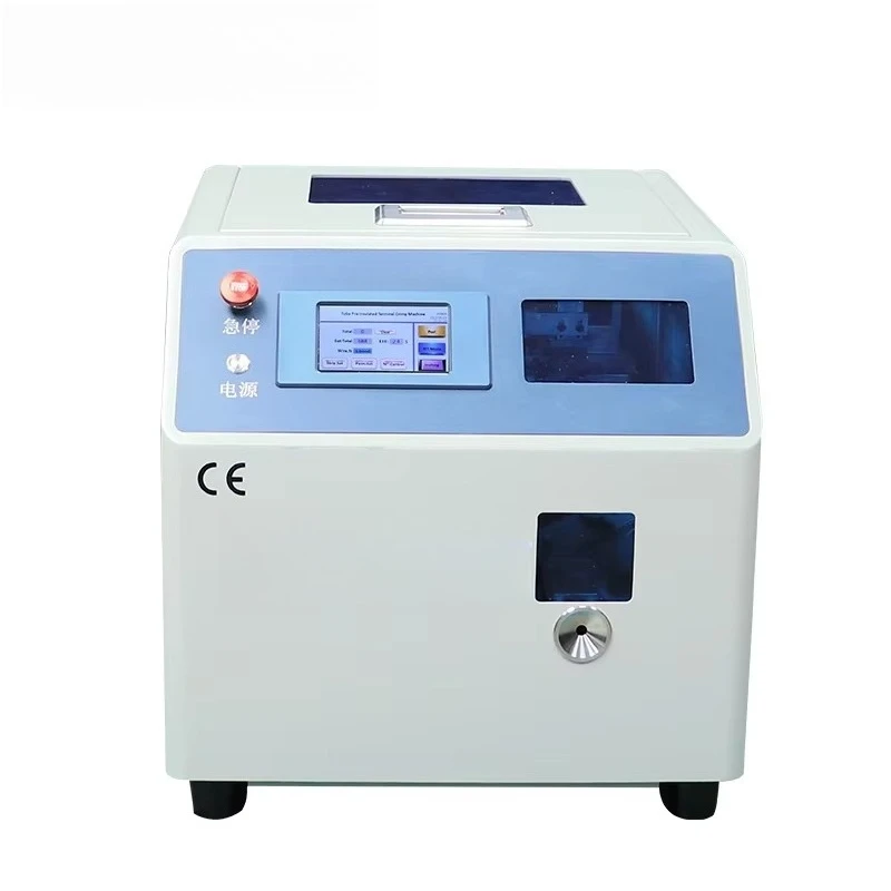 Автоматическая машина для обжима наконечников. Оборудование для зачистки и скручивания сервоприводов EW-5010. Обжимное оборудование для наконечников.