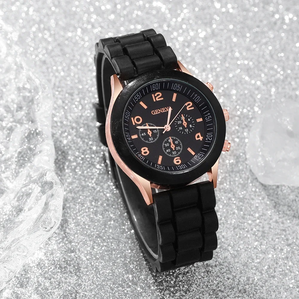 3pcs Women's Fashion Leisure, Sports Quartz Watch Combination Valentine's Day Easter Ramadan Halloween