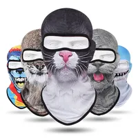 3D Cat Dog Cute Animal Print Balaclava Motorcycle Motocross Biker Head Cover Ski Snowboard Mask Helmet Hood Cap Cycling Headgear