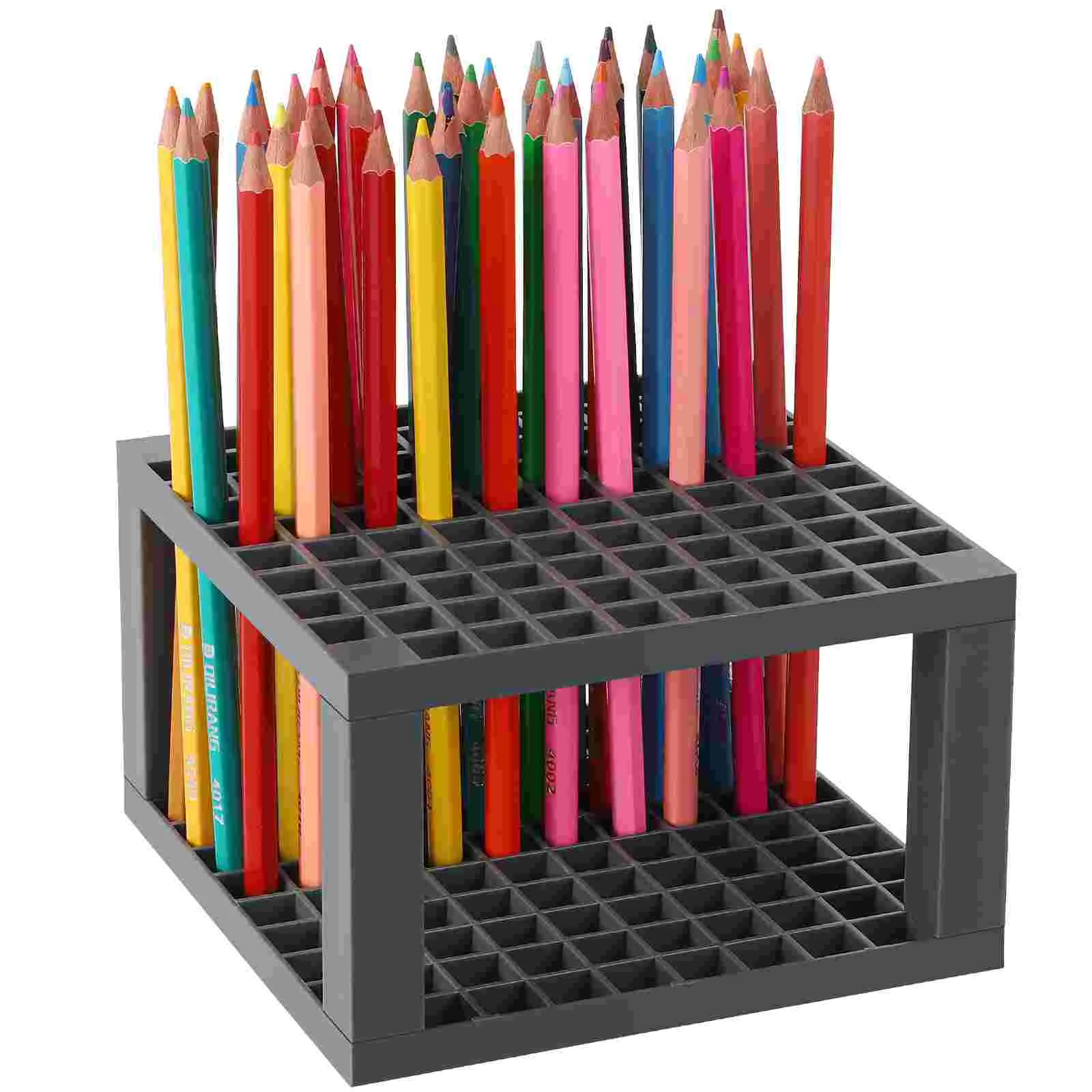 

Detachable Brush Holder Paint Organizer Case Decorate Grey Pencil Holders and Organizers