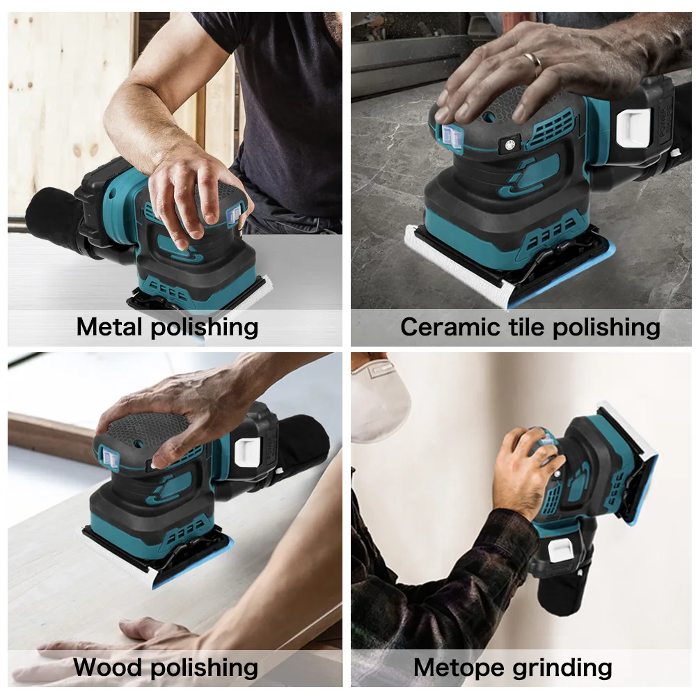 3 Speeds Brushless Electric Grinding Machine Car Paint Removal Machine Wood Polishing Grinding Machine for Makita 18V Battery