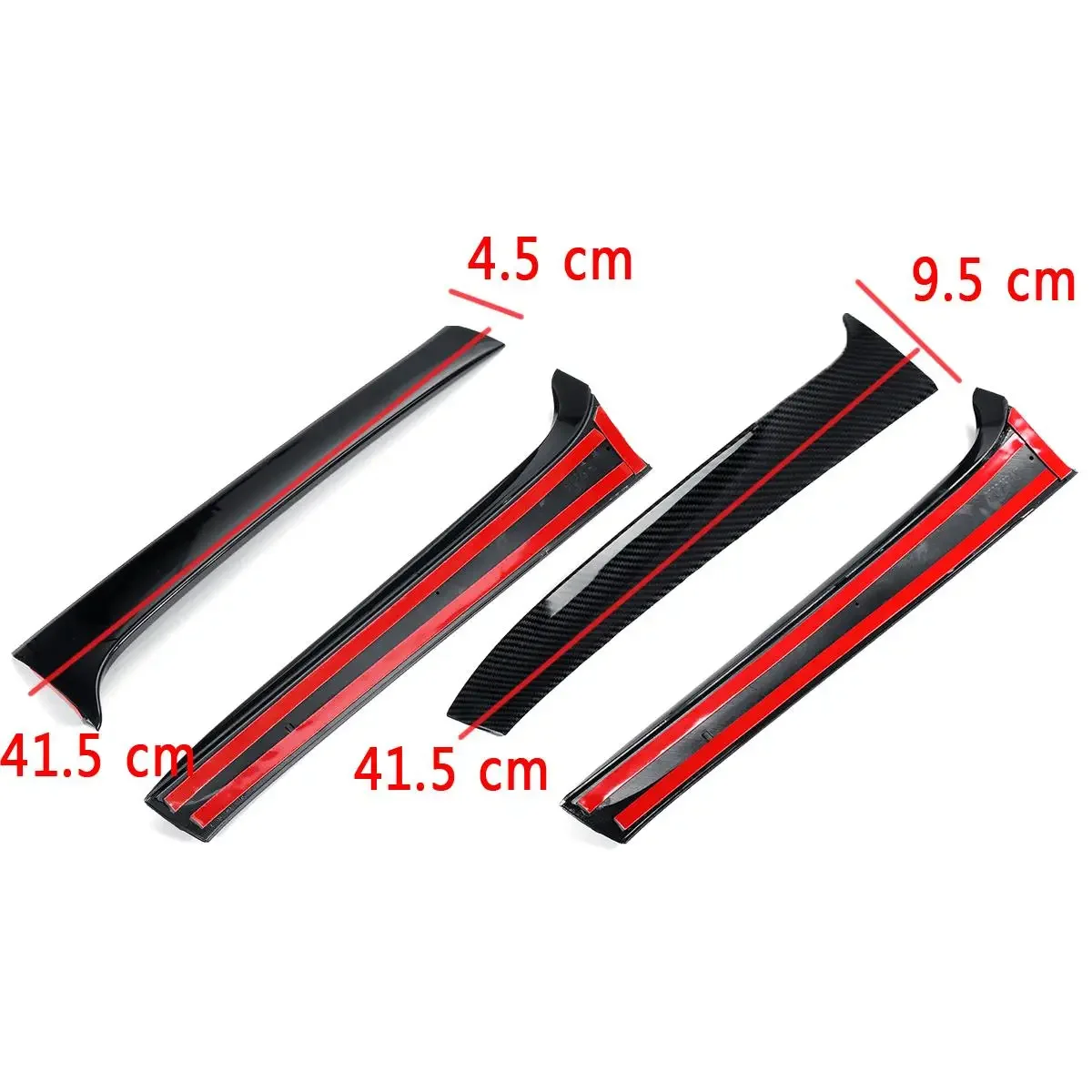 For VW Golf 7 R Variant Wagen Traval Version 2014-2017 Car Rear Window Side Spoiler Canard Splitter Body Kits Sticker Cover Trim