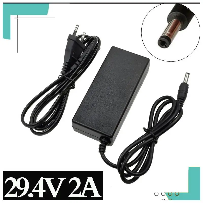 Ładowarka 29.4V 2A do akumulatorów litowych 24V 25.2V 25.9V 29.4V 7S DC 5.5*2.1 MM — zdjęcie produktu 7