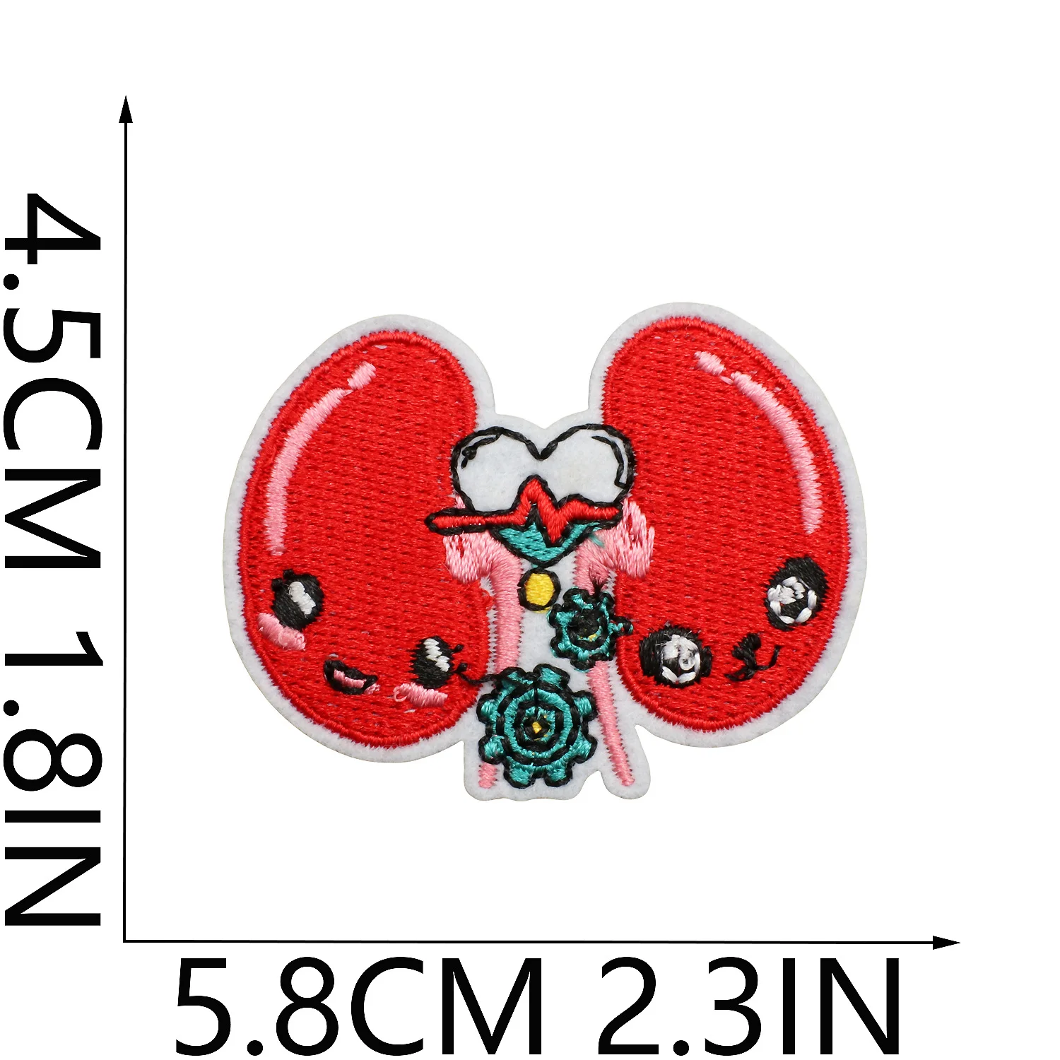 Hospital Care Embroidered Iron on Patches Cartoon Human Organ Patterns Stethoscope Syringe Cute Nursing Badge for Nurse Uniforms