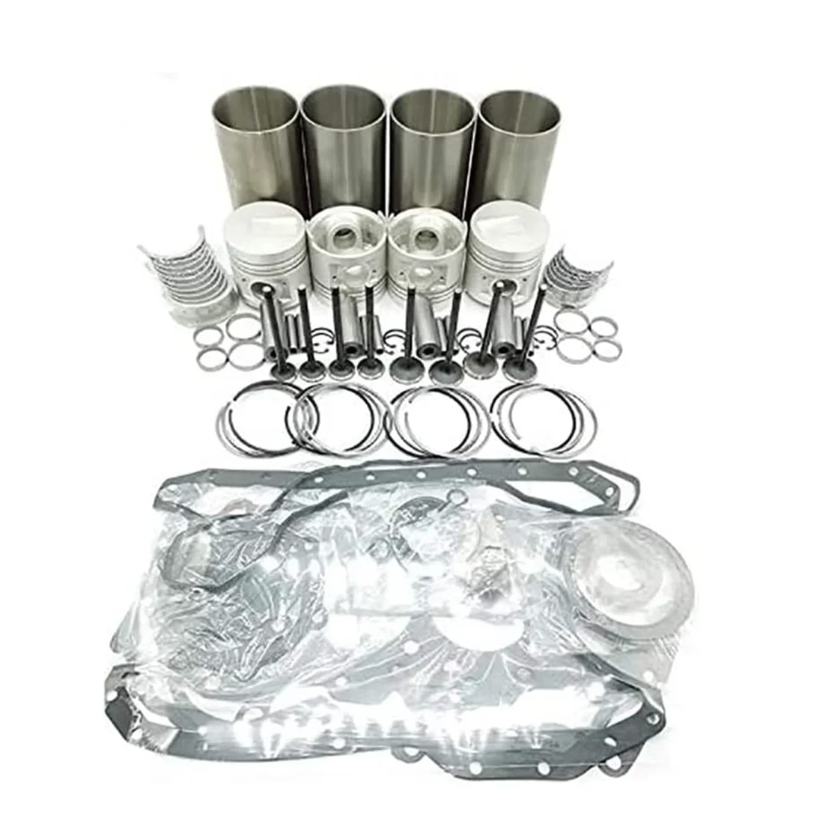 MSparts 1104 Overhaul Rebuild Kit Piston 3135M151 Liner Kit With Gasket Kit Fit For Perkins Engine 1104-d-e-44t