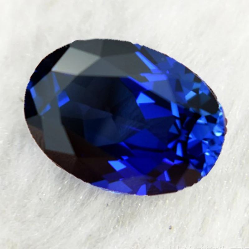 New Blue Sapphire Small Size Brilliant Test Mohs Hardness Gem Oval Faceted Cut For Diy Jewelry Making/Collection/Setting Stone