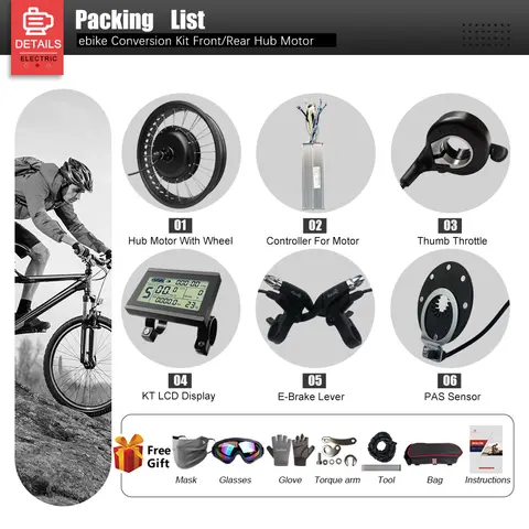 10 best sales elcykelkonverteringskit 2000w - №4