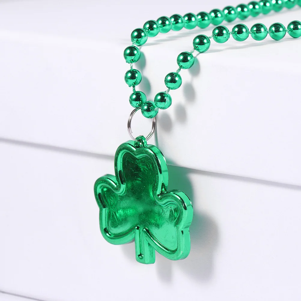 

1Set Irish Party Dress Up Shamrock Necklace Glasses Bracelet Hat Festival Accessory St Patrick Day Photo Decor