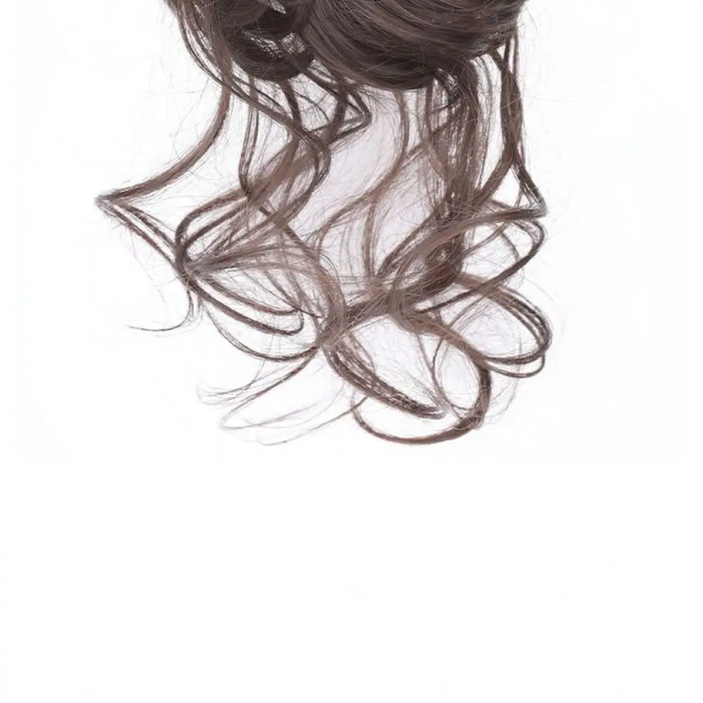 Natural Looking Fake Hair Bun Scrunchie Heat Resistant Synthetic Updo Extension For Women Elegant Hair Decoration Piece
