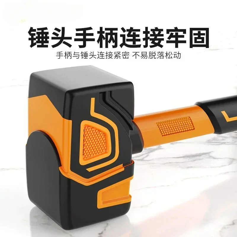 Multifunctional Rubber Hammer Rubber Hammer Rubber Tapping Ceramic Tile Soft Hammer Leather Hammer Cow Tendon Hammer