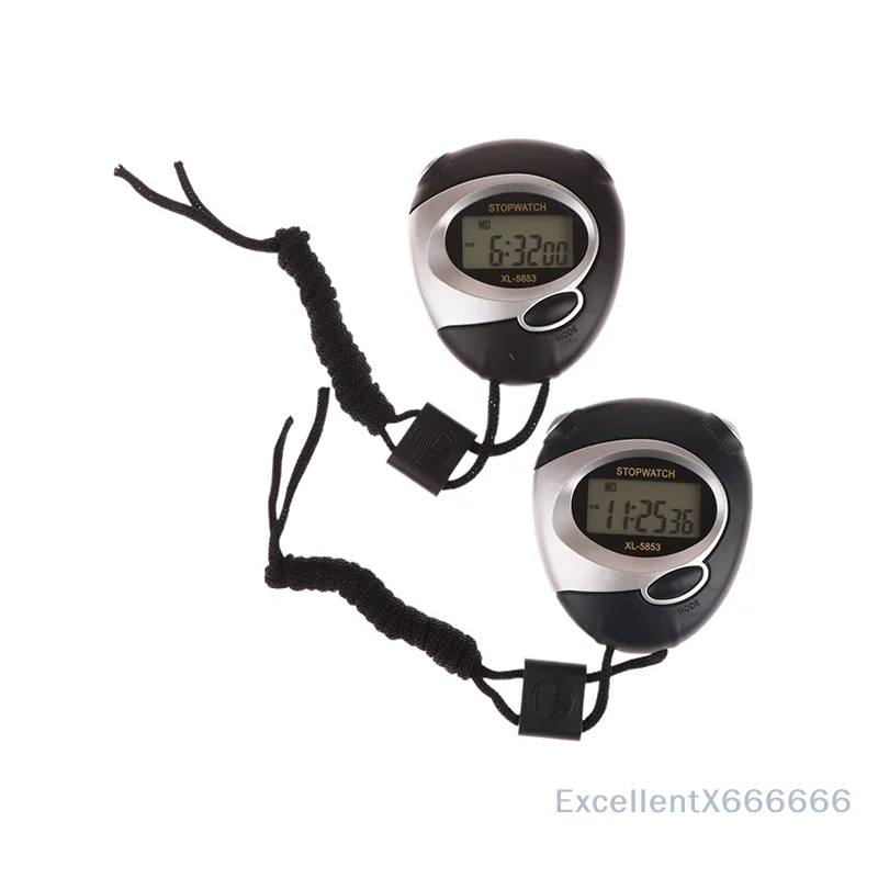 Advanced Handheld Waterproof Stopwatch for Athletic Training with LCD Digital Display