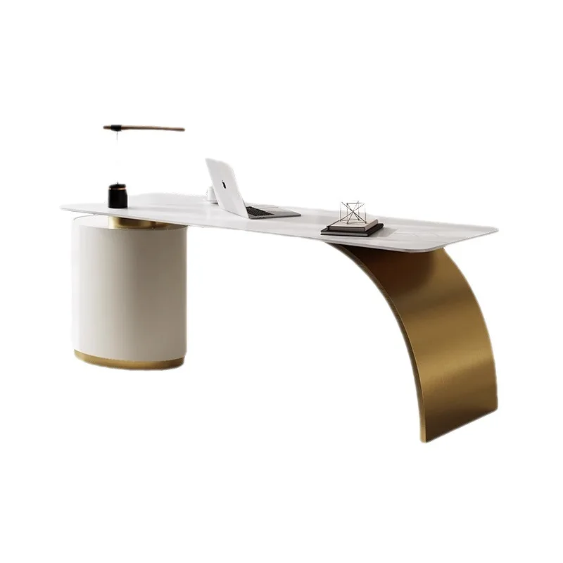 Light luxury rock slab desk bedroom home study writing table small apartment modern simple desktop computer