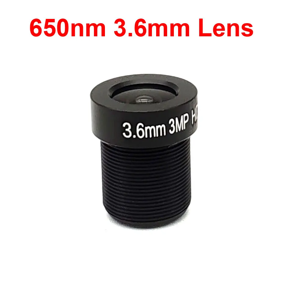 3.0MP 3.6mm Metal HD CCTV Lens M12 Mount 650nm Filter for AHD CVBS IP Security Cameras