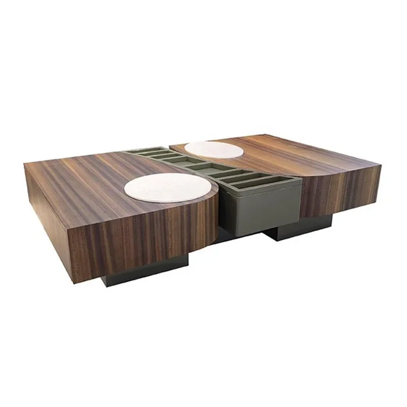 Italian minimalist North American black walnut solid wood coffee table