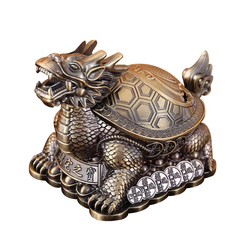 

Большая металлическая пепельница в европейском стиле, гостиная, легкая роскошь, индивидуальный офис, пепель с защитой от лета, украшение в виде покрытой пепельницы