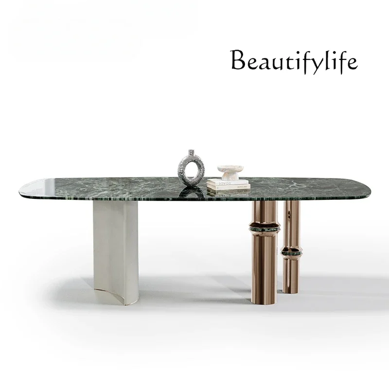M Italian Light Luxury Modern Marble Dining Table/natural Luxury Stone Surface/original High-end Rectangular Dining Table