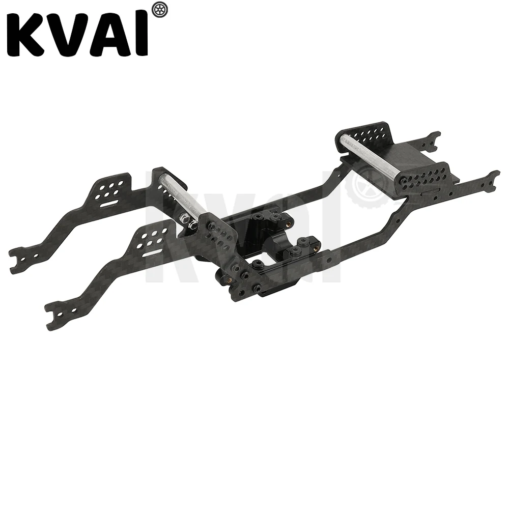 Carbon Fiber Chassis Kit Frame Girder Kit for 1/18 RC Crawler TRX4M Bronco LCG Upgrade Part