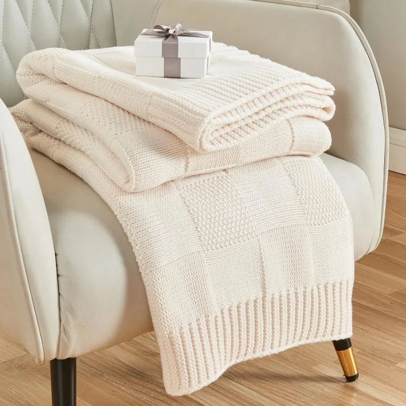 130x160cm Boho Throw Blankets Textured Big Knitted Blankets Chunky Vintage Luxury Throw Bedspread Blanket Cover Manta Para Sofá