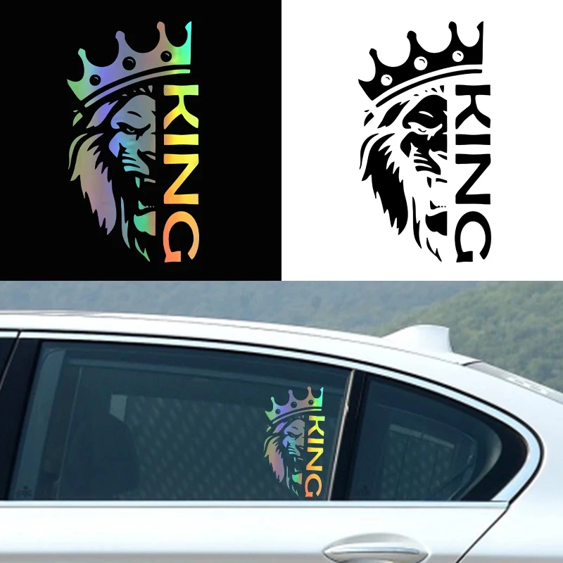

Car sticker Lion with a Crown King die-cut vinyl sticker Car bumper Laptop waterproof car decoration