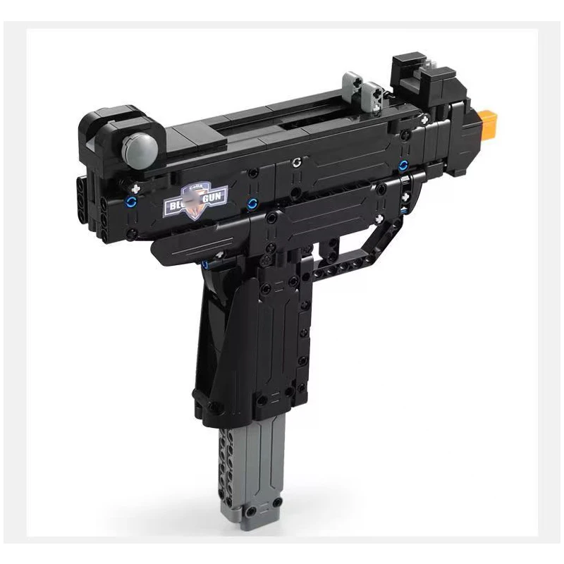 Technical WW2 UZI Submachine Gun Sighting Telescope Models Sniper Building Blocks For Assault Rifle Bricks Toys For Kids Gifts