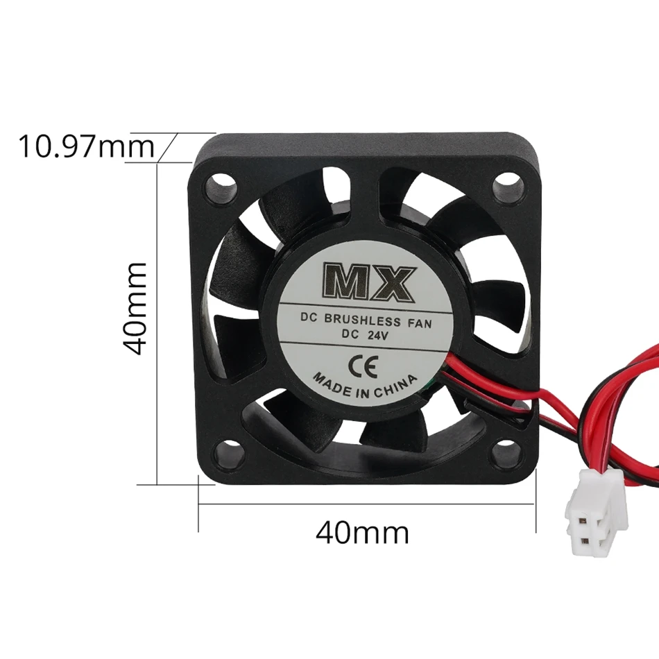 Ventilateur de refroidissement pour imprimante 3D, 4010 24V & 12V, DC 2Pin, 40x40x10mm, roulement hydraulique, sans balais, 4 pièces