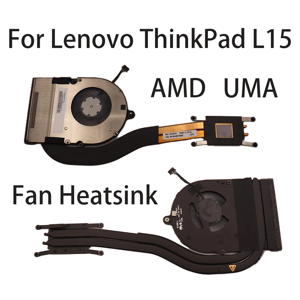 Original For Lenovo ThinkPad L15 AMD Laptop Fan Heatsink CPU Cooler Cooling FRU:5H40S72948 5H40S72947 UMA