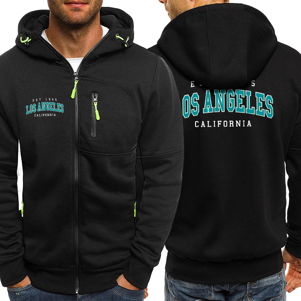 

США Est 1905 Калифорния, куртка на молнии для мужчин, толстовки со свободными карманами, флисовые мягкие толстовки с карманами, осенняя мужская креативная одежда