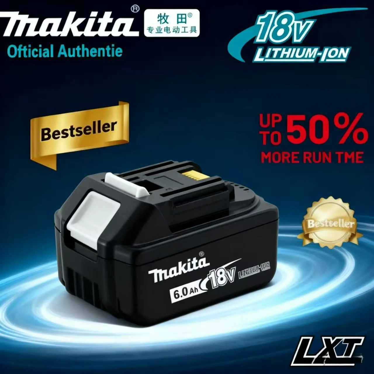 

Genuine 6Ah makita BL1860 18V Battery Power Tools Li-ion Replacement LXT BL1850 BL1840 for 18V Screwdriver with BMS 18V