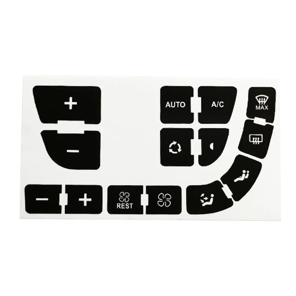 1set Car AC Button Repair Sticker For C4 For Grand For Picasso Air Conditioning Control Decals for GOLF Mk5 04-08 Interior Decor