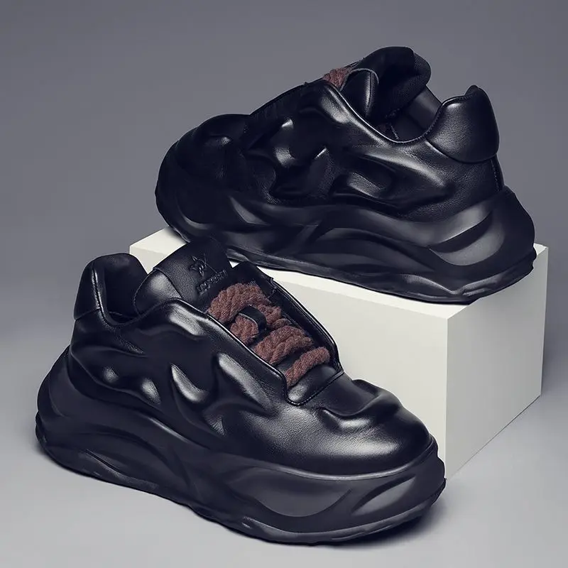 

Autumn Men's Versatile Trendy Platform Height Increase Internet Celebrity Casual Couple White Shoes