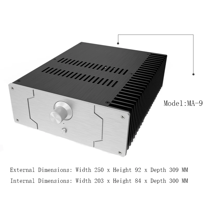 Weiliang Audio Model MA-9 Single-Sided Heat Dissipation Amplifier Chassis Power Amplifier DIY Case