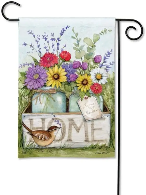 Studio M Welcome Home 18 x 12 Inches, Double Sided Design, Weather & UV/Fade Resistant Polyester, Outdoor Flag Decoratio WWP zzo