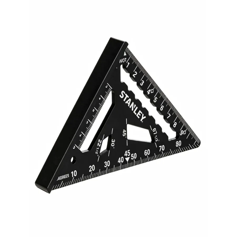 STANLEY STHT46100-0 FATMAX 110mm Aluminium Quick Square Premium Trim Rafter Layout Tool for Carpentry Marking Saw Guide view 2