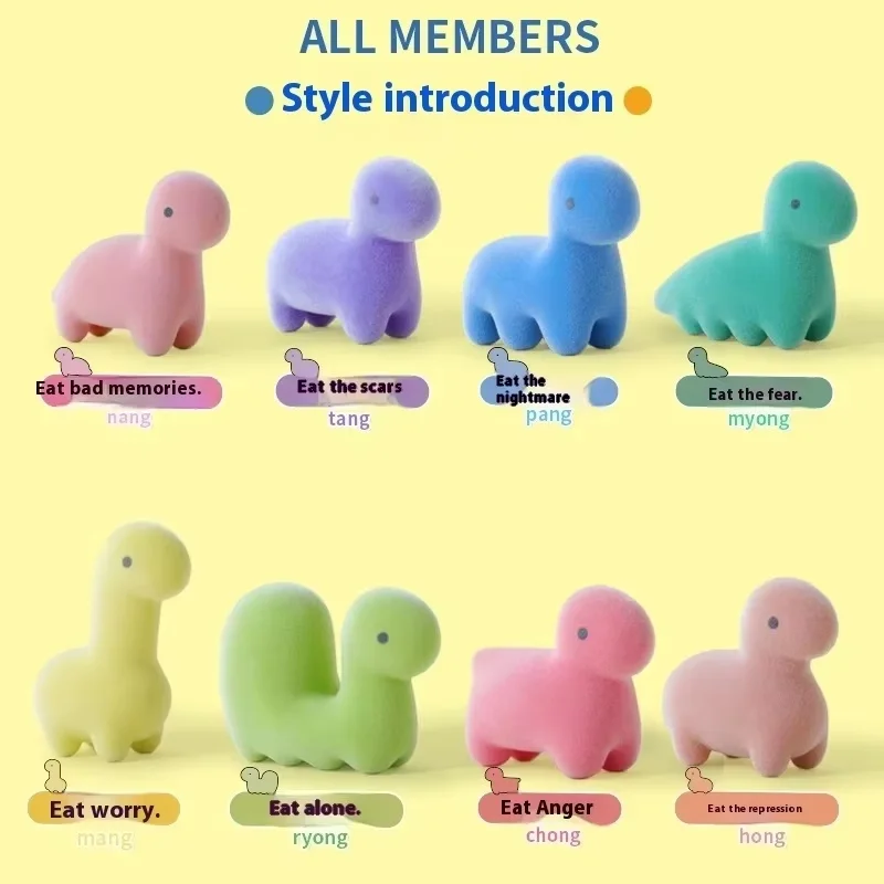 

Pettydust Dinosaur Ins Style Adorable Blind Box Bag Mini Bean Collectible Figurine Trendy Desktop Ornament Creative Kids Gift