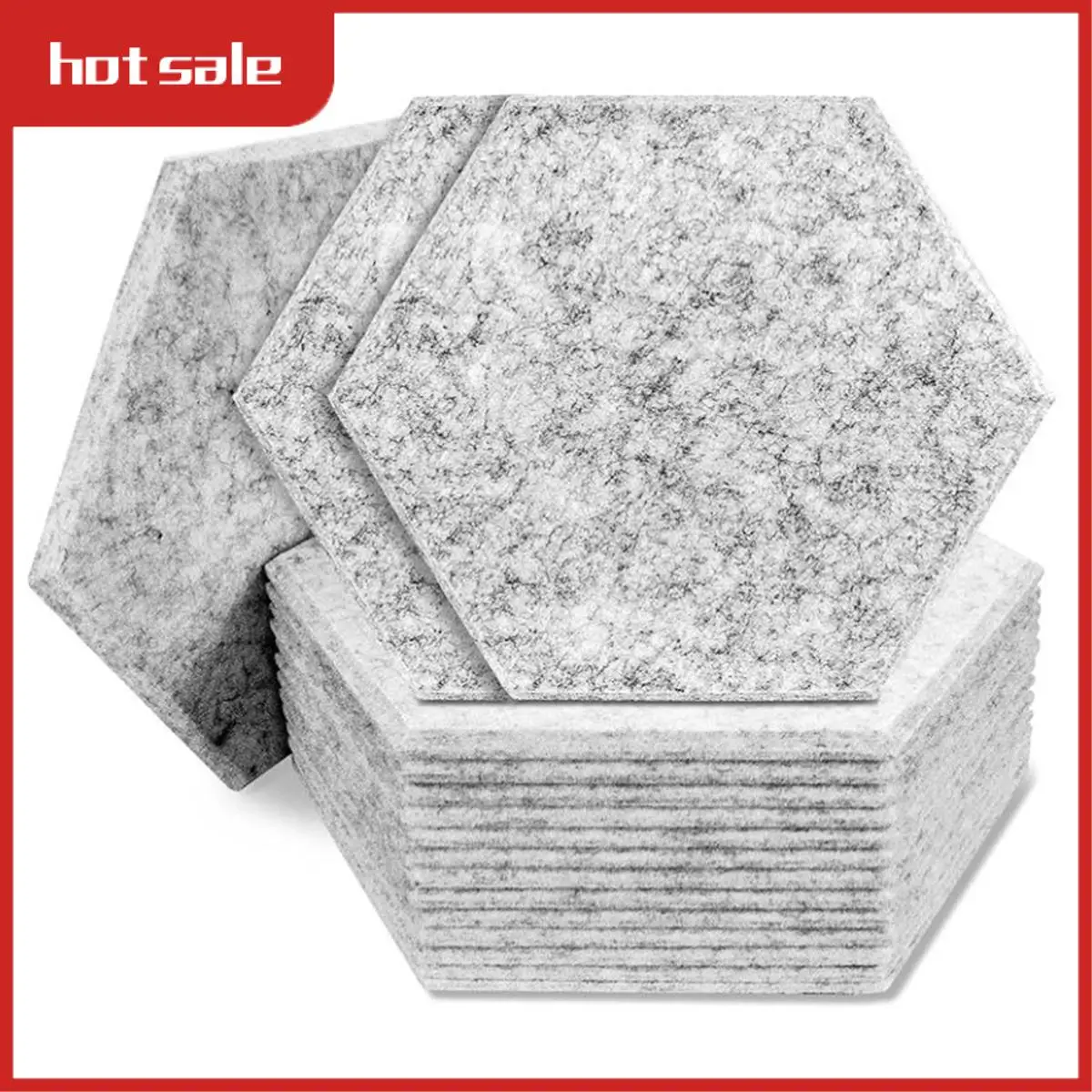 

AC22-16Pcs Acoustic Panels,Hexagonal Beveled Edge Soundproof Wall Panel,Noise Reduce Panels,For Wall Decor&Acoustic Treatment