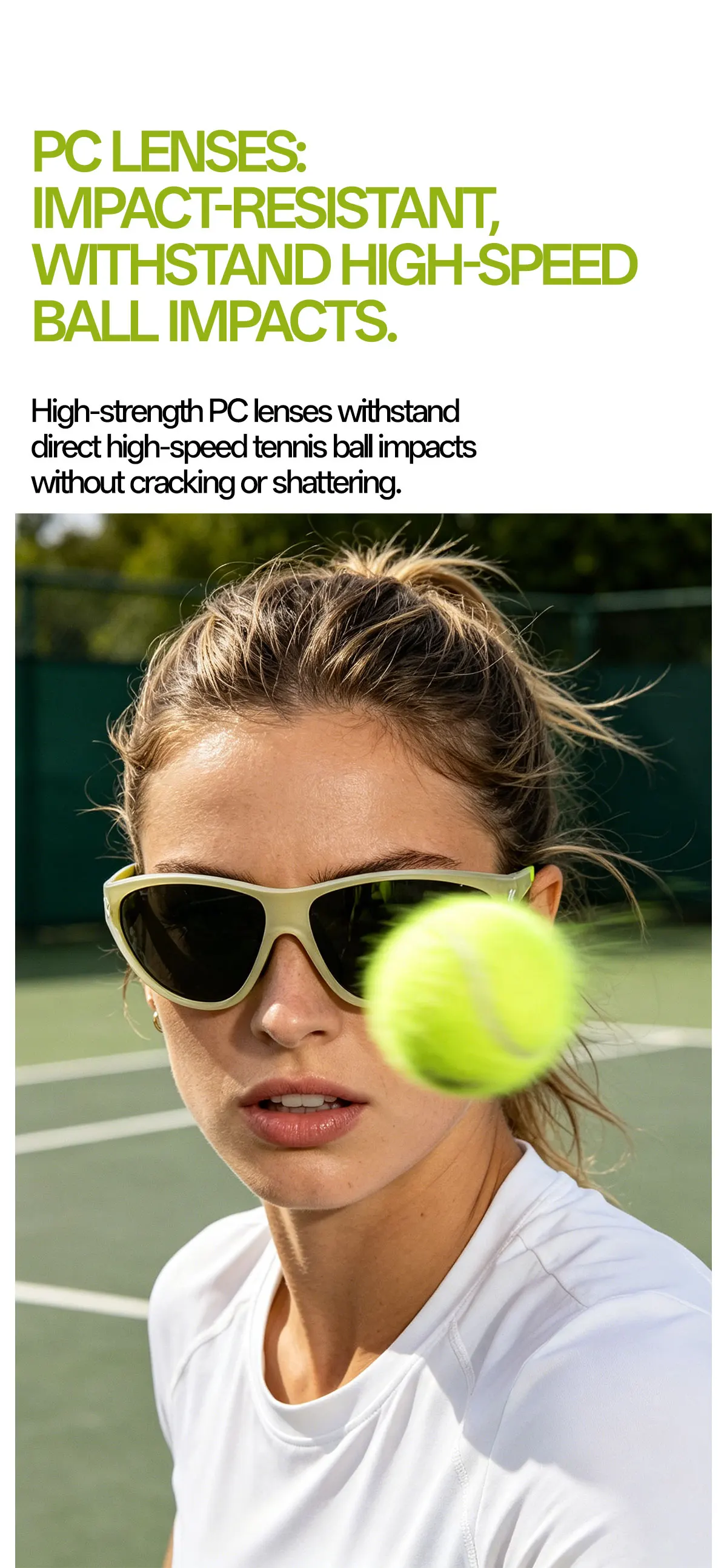 Kapvoe Fashion Retro-Radsportsonnenbrille Damen-Radbrille Mountain-Wanderbrille Herren-Sport-Tennis-Pickleball-UV400-Schutzbrille – Detail 8