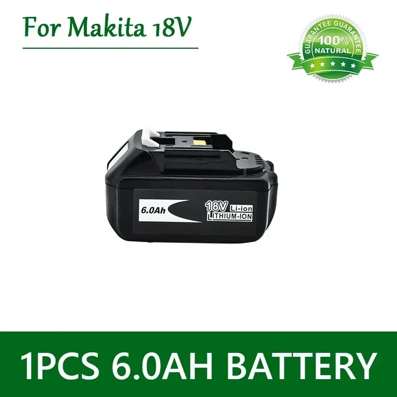 

18V6Ah Rechargeable Battery 6000mah Li-Ion Battery Replacement Power Battery for MAKITA BL1880 BL1860 BL1830battery+4A Charger