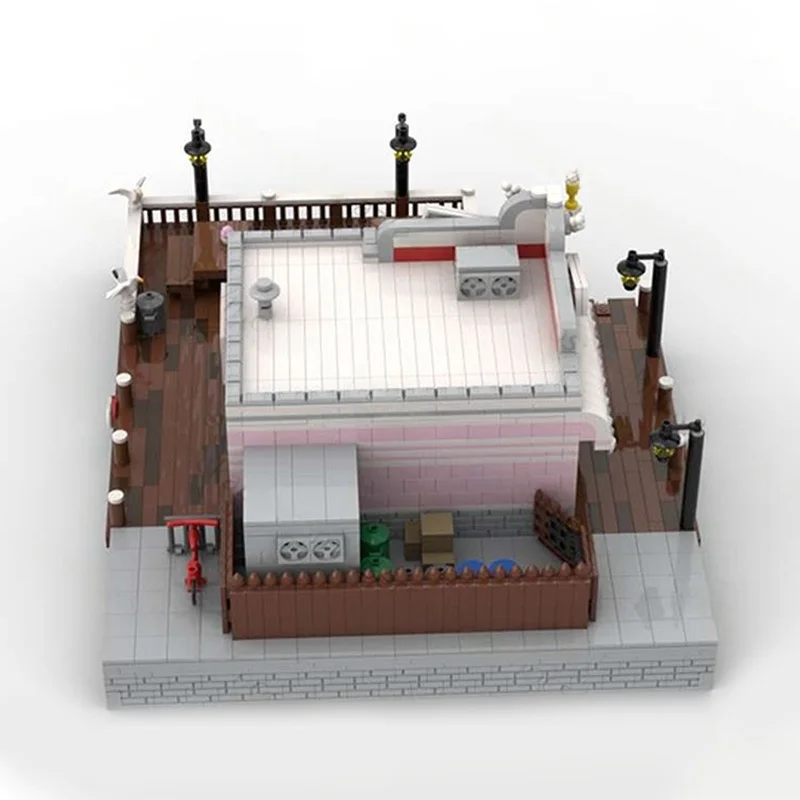 2496 قطعة MOC الآيس كريم متجر وحدات نموذج اللبنات لعبة العمارة لتقوم بها بنفسك فكرة إبداعية هدايا عيد الميلاد التعليم عيد ميلاد #4