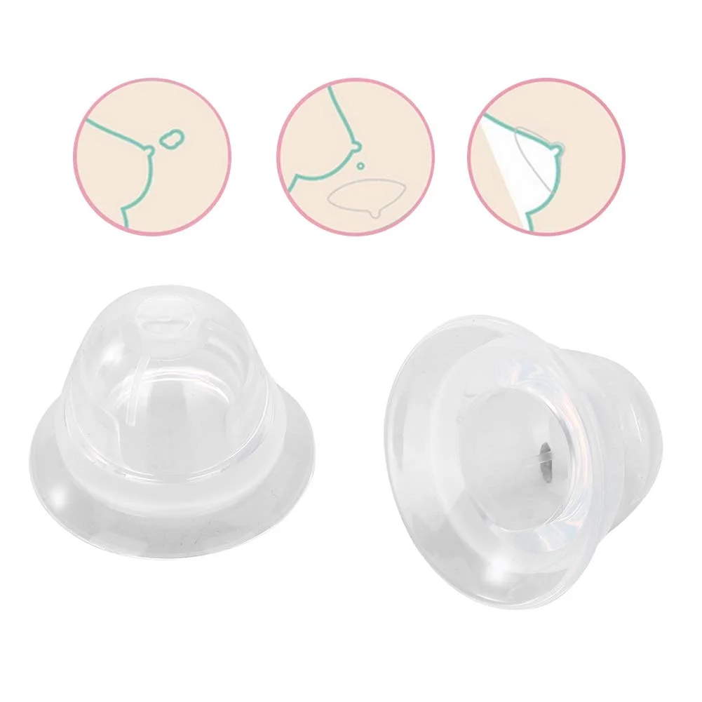 1 Pair Silicone Nipple Corrector Nipple Sucker Puller Aspirator for Correction Flat Inverted Nipples Breast Women
