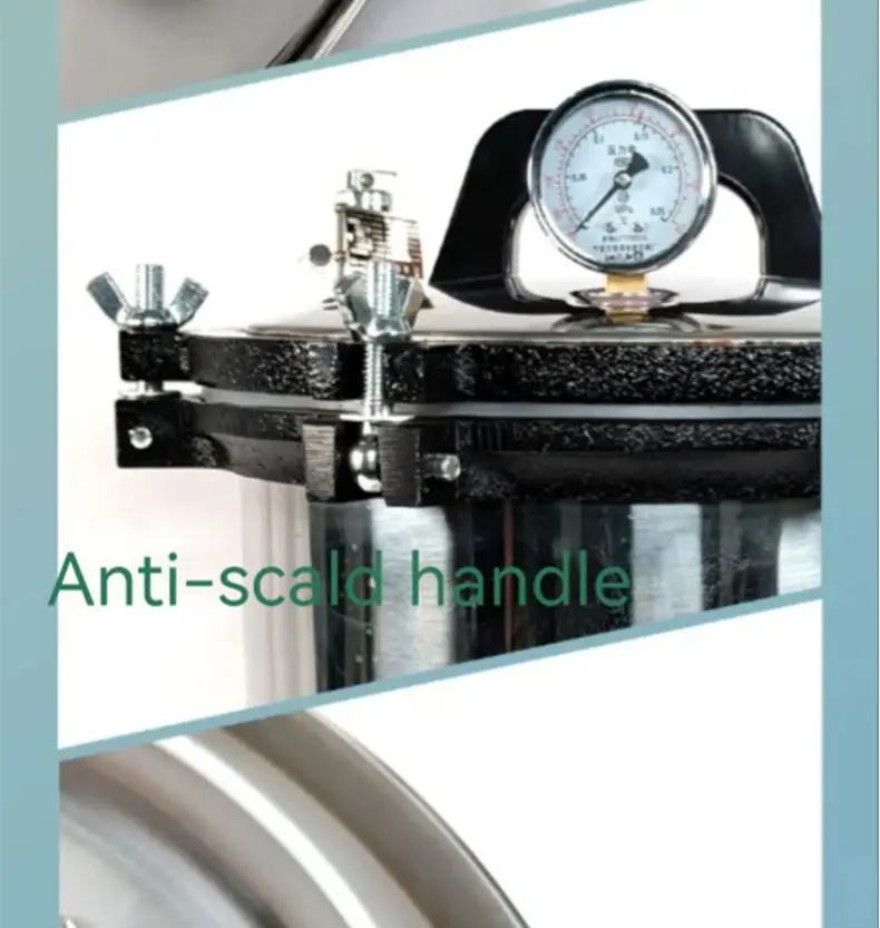 Stainless Steel Automatic Steam Sterilizer Autoclave Pot Laboratory Medical Vertical Sterilization Pot 12L/18L/25L