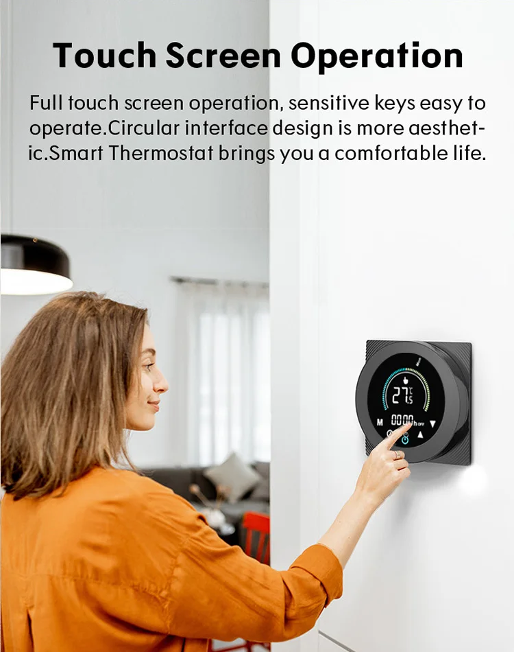 Imagem -04 - Interruptor Controlador de Termostato Tuya Smart Life Zigbee Piso Água Aquecimento de Caldeira a Gás 110v 240v Suporte Alexa Google Home