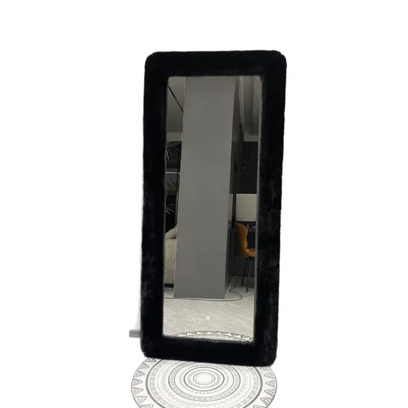 

Floor-to-ceiling mirror Smart light with three-color light simulation Blue fox border Internet