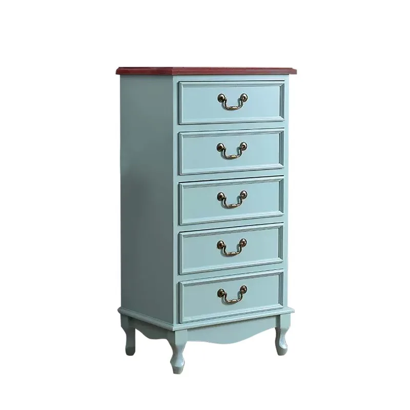 Kommode aus Massivholz, schlicht und modern, für Schlafzimmer, Schubladenschrank, Wohnzimmerschrank, Schließfach