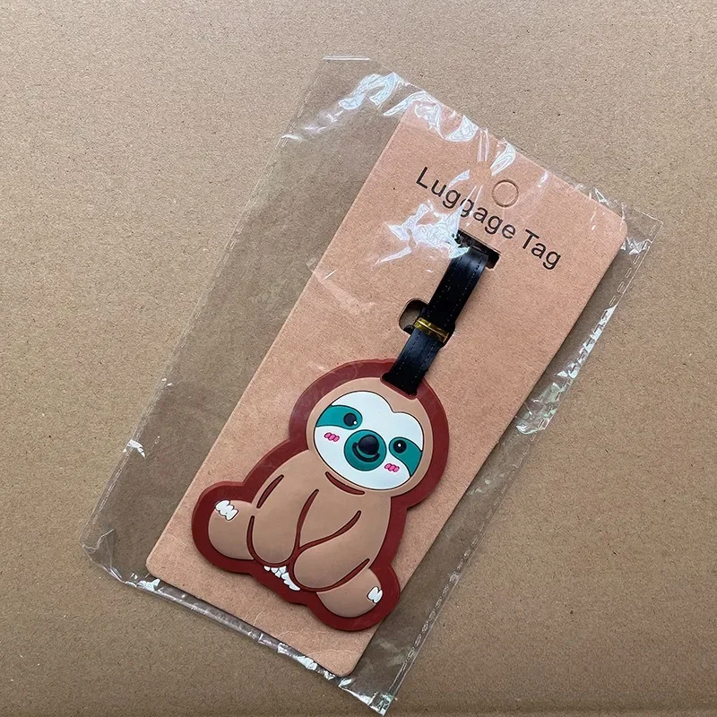 Creatieve Bagagelabels Cartoon Diervormige Pvc Rubber Boarding Tag Luiaard Panda Siliconen Tag Bagage Hang Tag Reis Accessoires