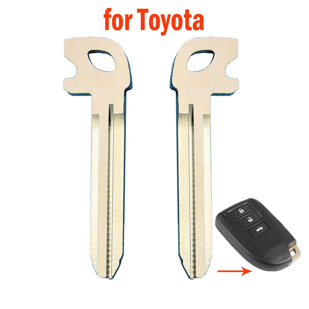 

10pcs Metal Uncout Emergency Key Blade for Toyota Verso Vios After 2013 Replacement Car Key Blank Remote Car Key Accessories