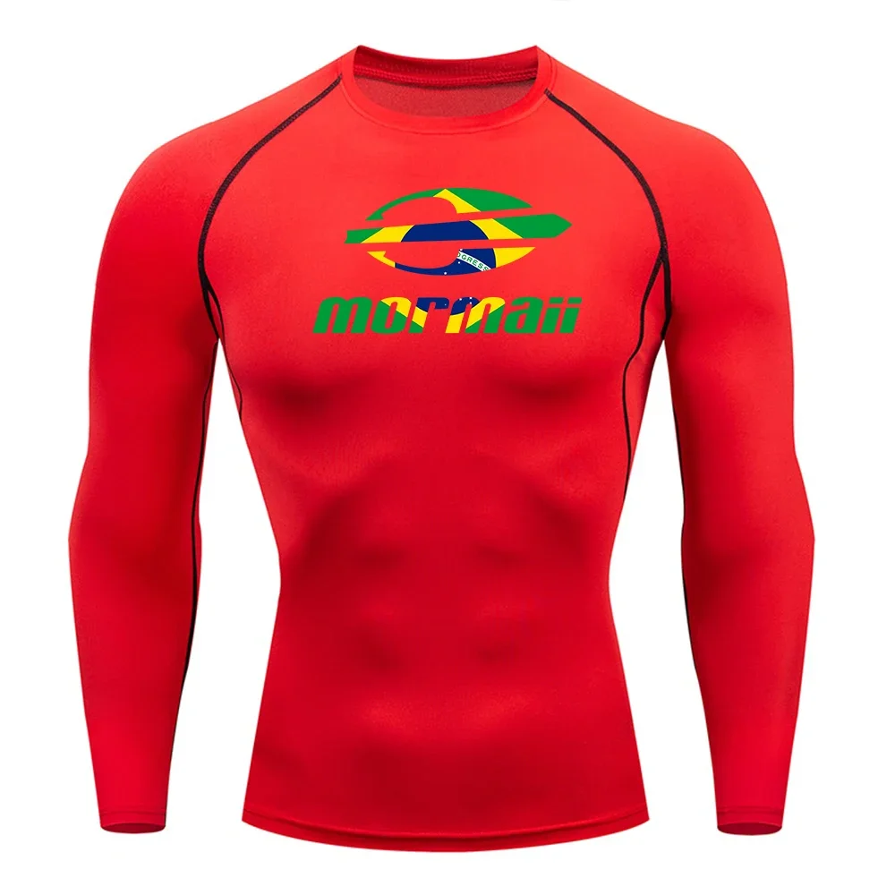 

Vibrant Red Professional Sports Compression Long Sleeve for Enhanced Training Performance and Comfort