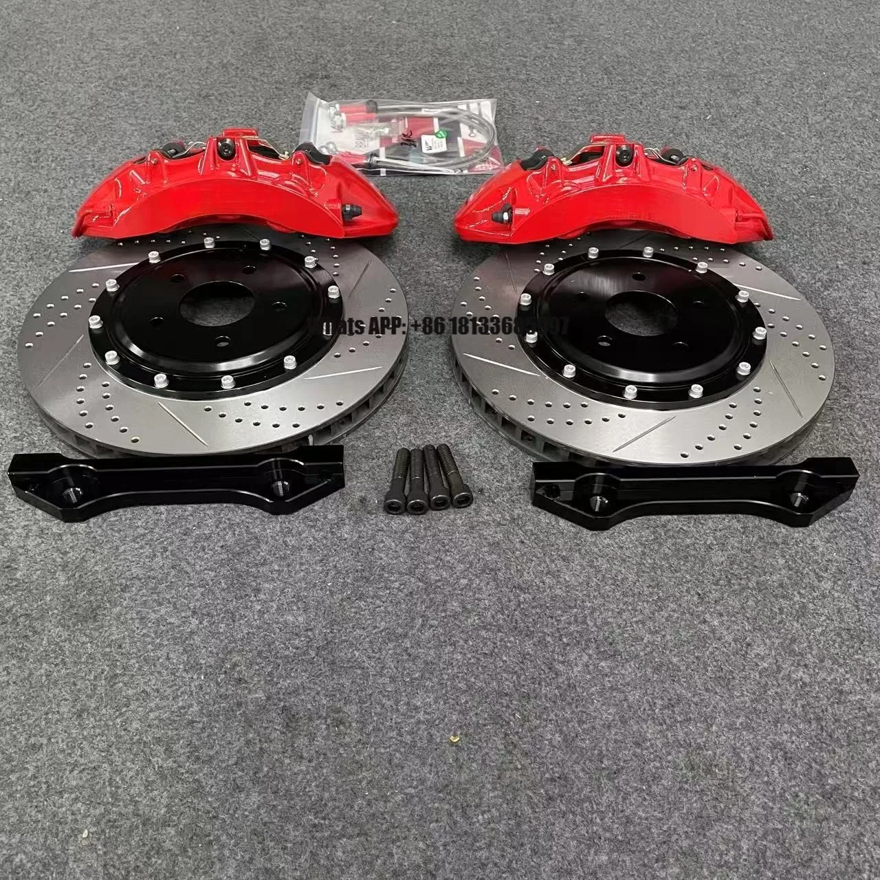 

New High Performance Slotted Brake Kit Front Wheel 6 Pot Calipers 355mm 380mm 420mm Disc Mechanical Braking Volkswag POLO Bora