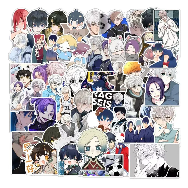 50/30/10PCS Isagi Yoichi Chigiri Hyoma Bachira Meguru Kuon Wataru Popular Anime Graffiti Waterproof Stationery Notebook Stickers