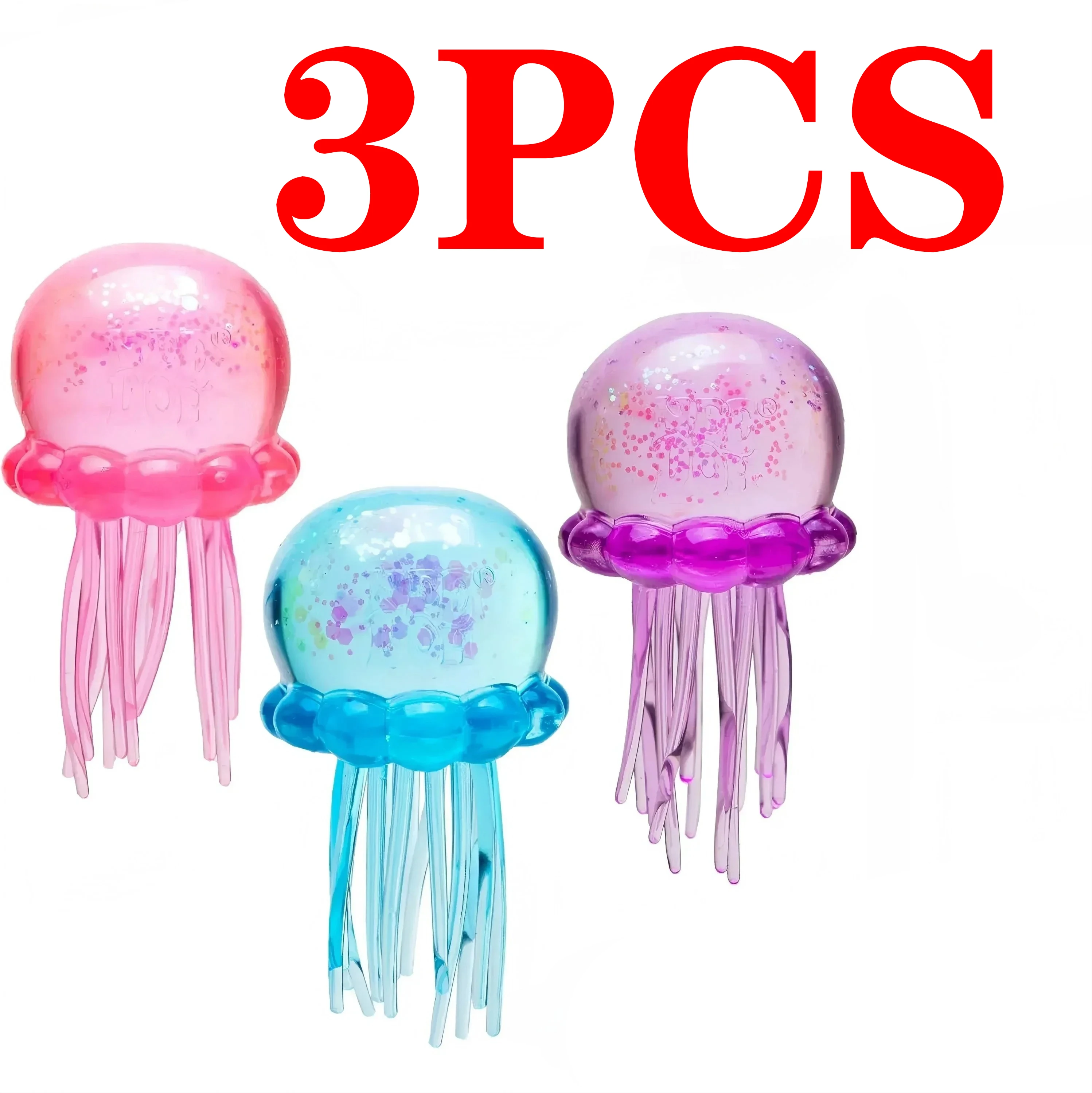 NeeDoh Trendiges Quallen- & Würfel-Squish-Spielzeug, Weiches Jelly Squeeze Stressabbau-Fidget-Spielzeug, Sensorisches NeeDoh für Kinder & Erwachsene