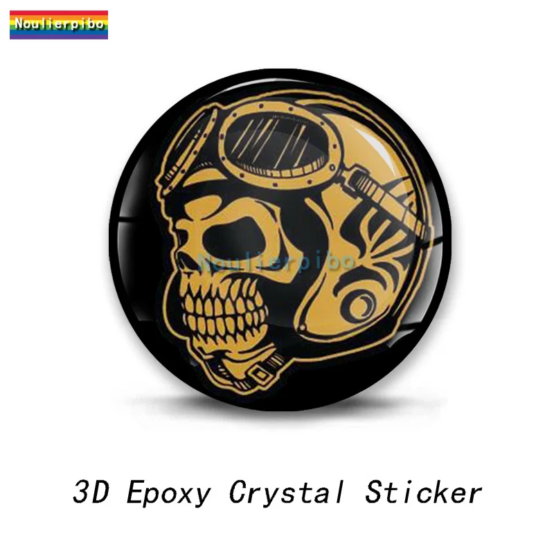 3D Stereo Dome Epoxy Horror Car Sticker ETRO Skull PVC Car Motorcycle Racing Helmet Trolley Case Phone Laptop Piano Vinyl Decal